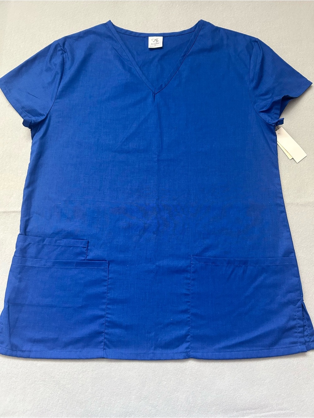 Royal Blue V-Neck Scrub Top